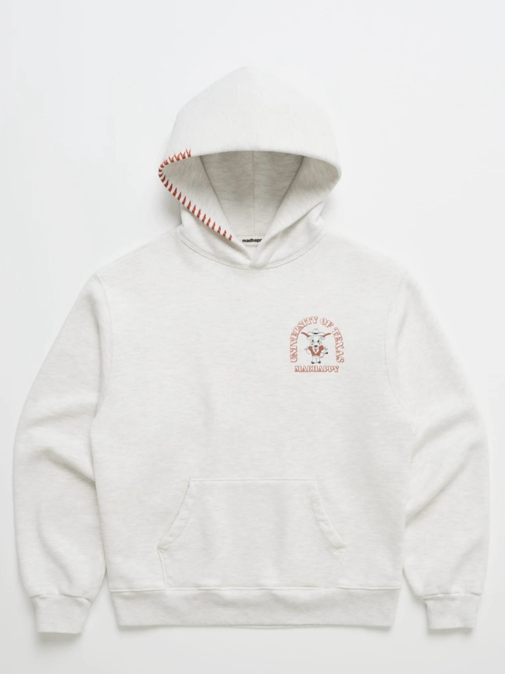 Madhappy Off-White Crewneck Hoodie with Small Chest Graphic